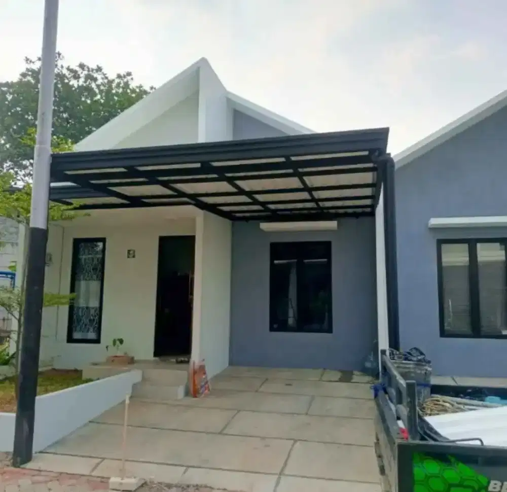 Kanopi alderon double layer kombinasi list profil talang air