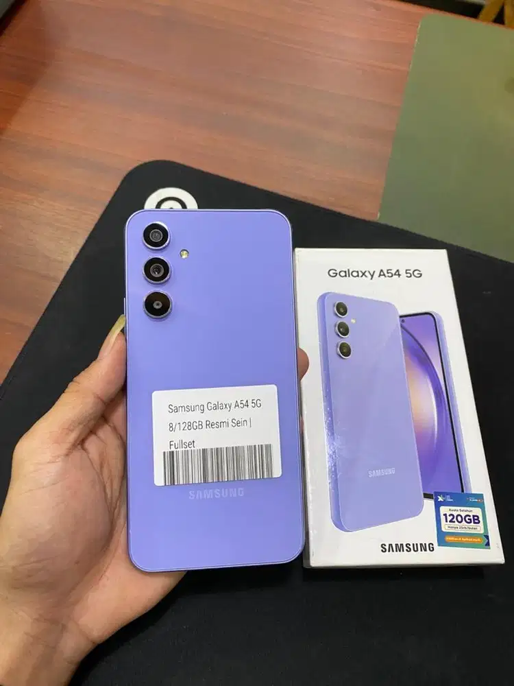 Samsung Galaxy A54 5G 8/128GB Blue Mulus Masih Plastikan
