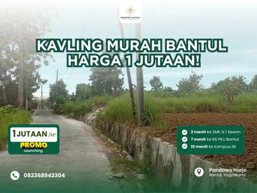 Tanah Investasi Strategis Dekat Kota Bantul