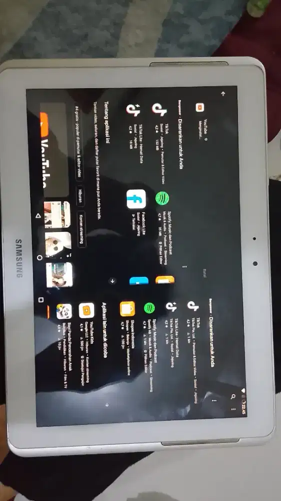 Tab samsung jadul 2 10 inc wifi only ram 1/16 udah android 7.1