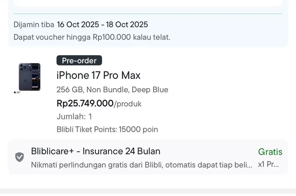 Iphone 17 promax 256gb deep blue ready 18 oct 25