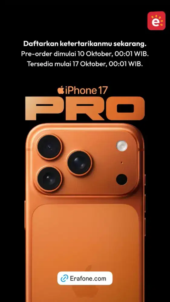 Stok terbatas po iphone 17 series pakai home credit bunga 0%
