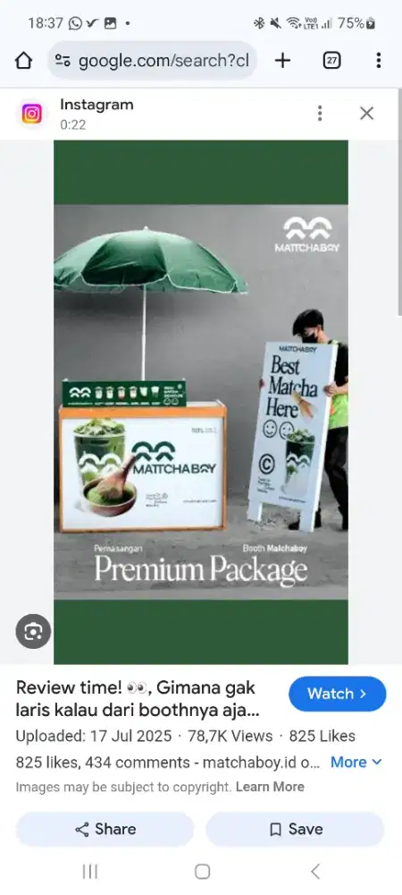 Dijual franchise matcha premium paket
