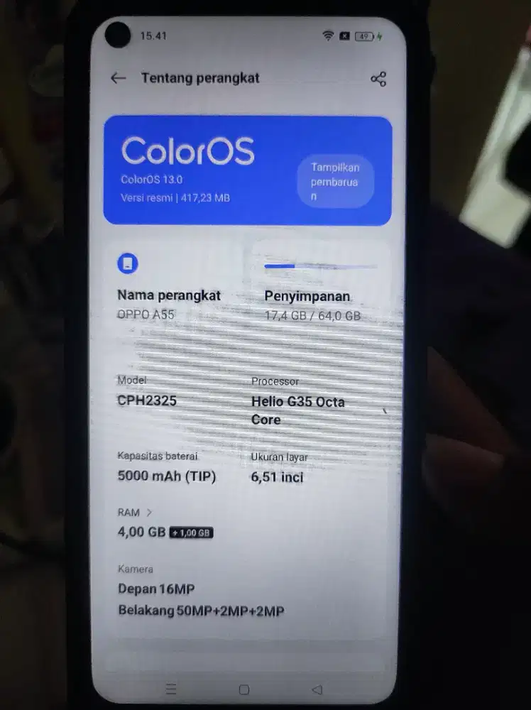 Oppo A55 4/64 mahar/tt