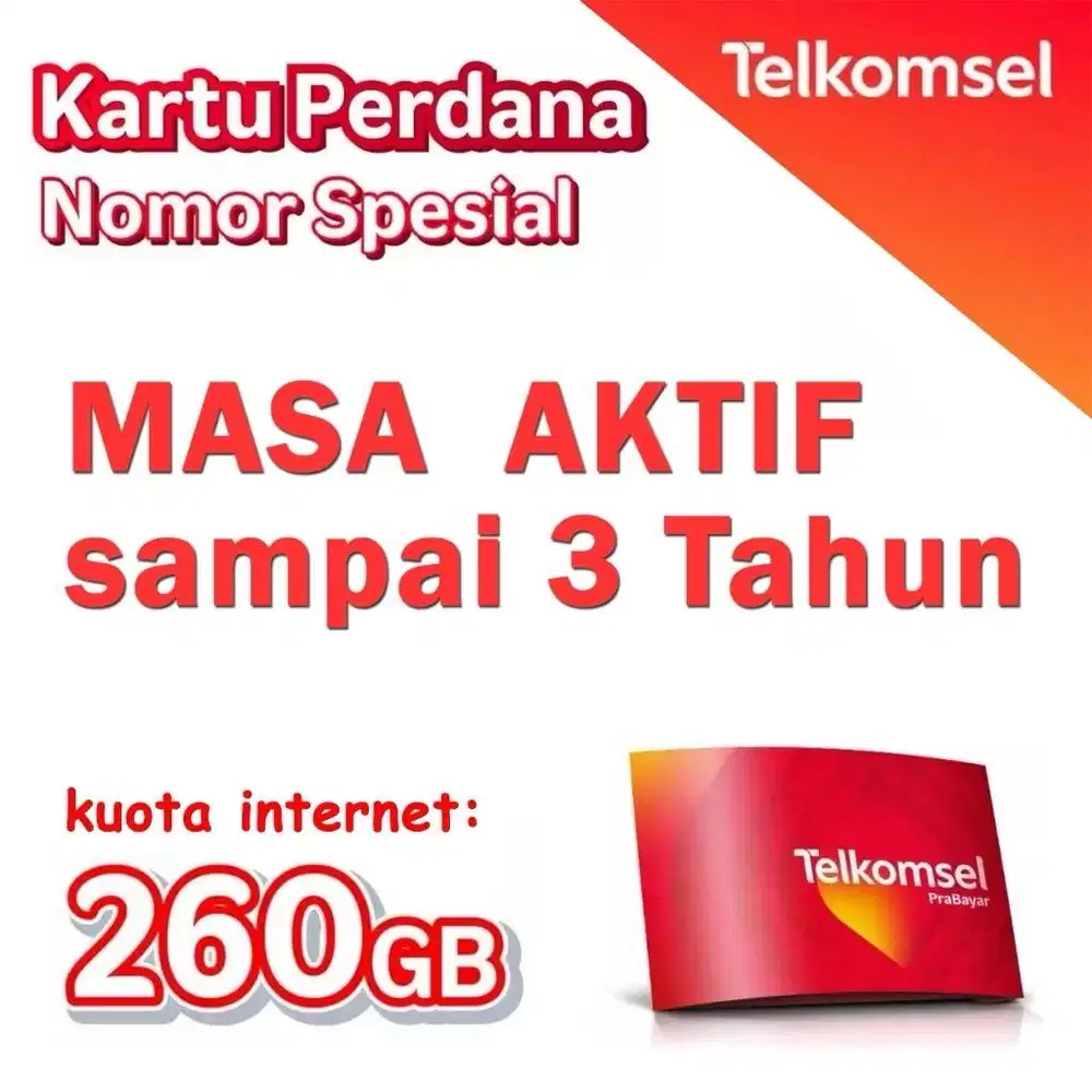 nomor cantik telkomsel 10 digit / kartu sim telkomsel prabayar