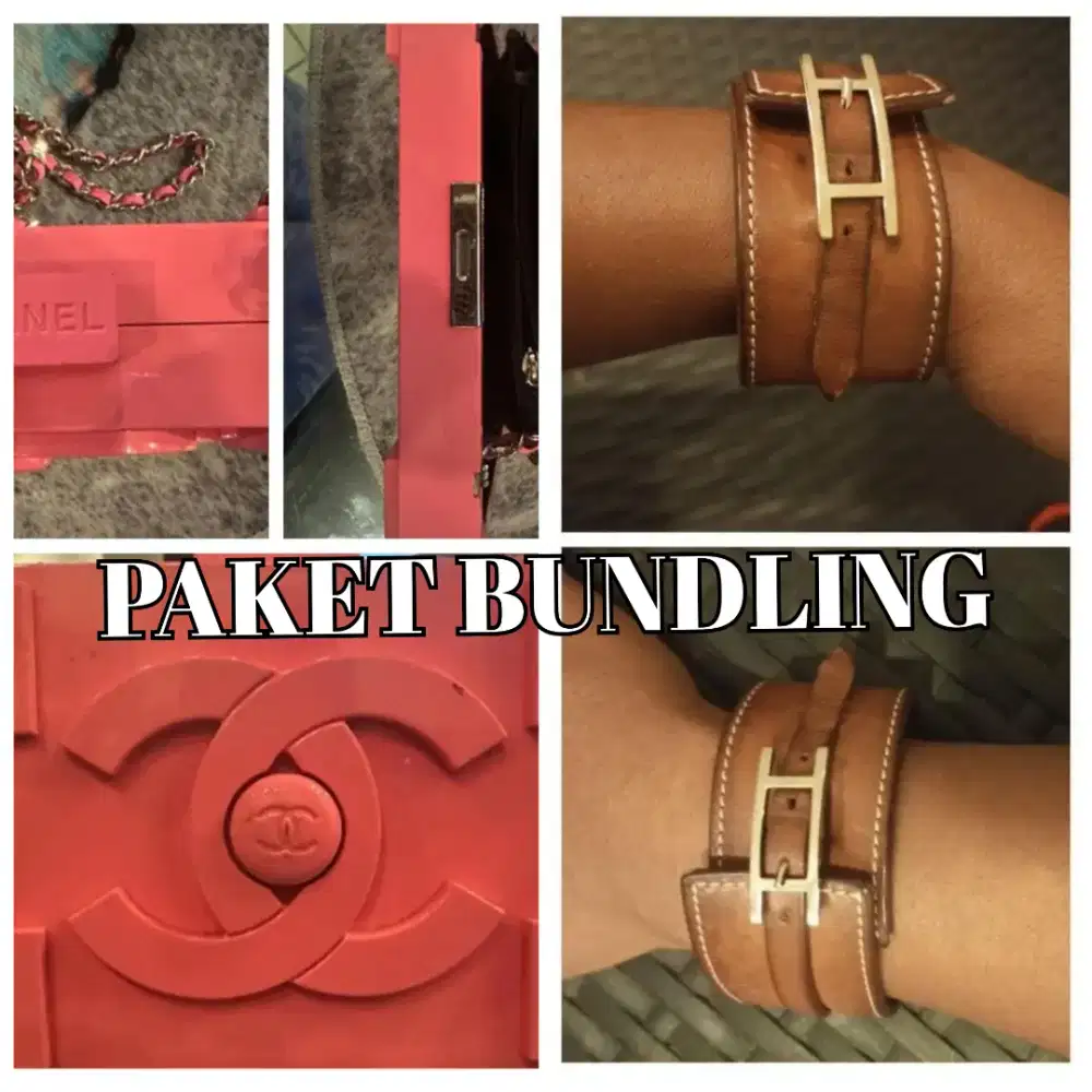 BUNDLING CHANEL CLUTCH LEGO & GELANG HERMES