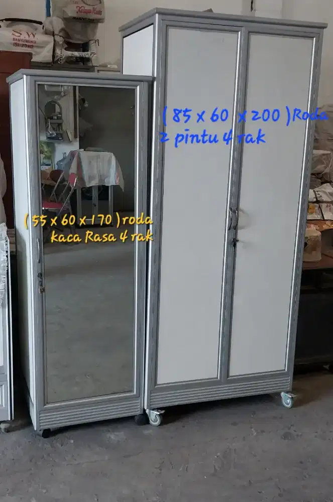 Lemari Pakaian 4 rak/Buku Alumunium