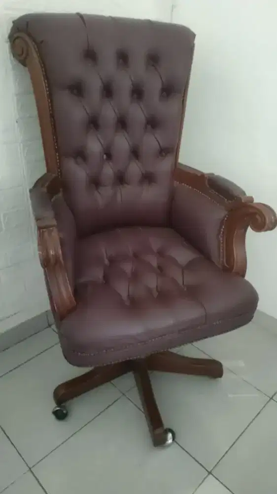 Kursi kerja sofa kayu jati