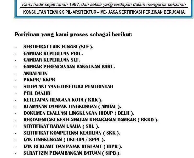 Jasa Perizinan PBG SLF