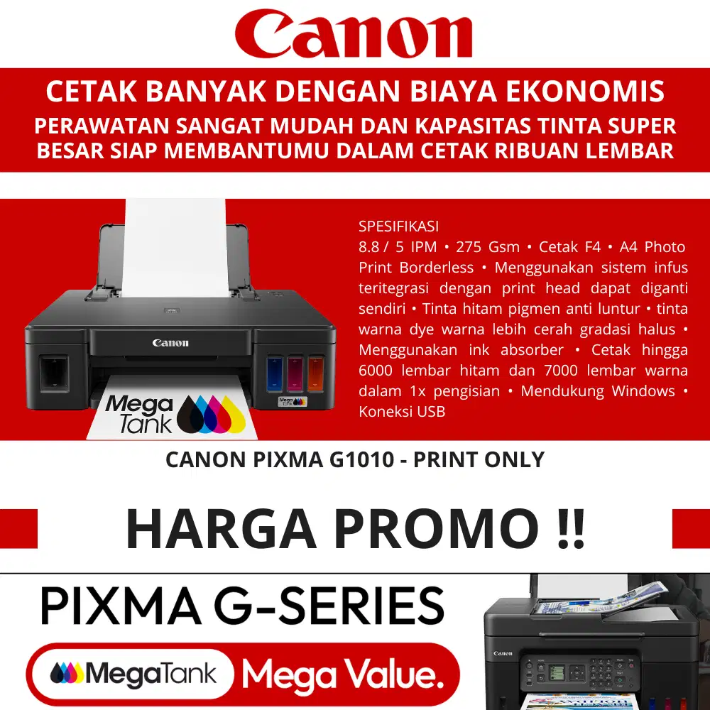 Printer Canon PIXMA G1010 Harga Khusus