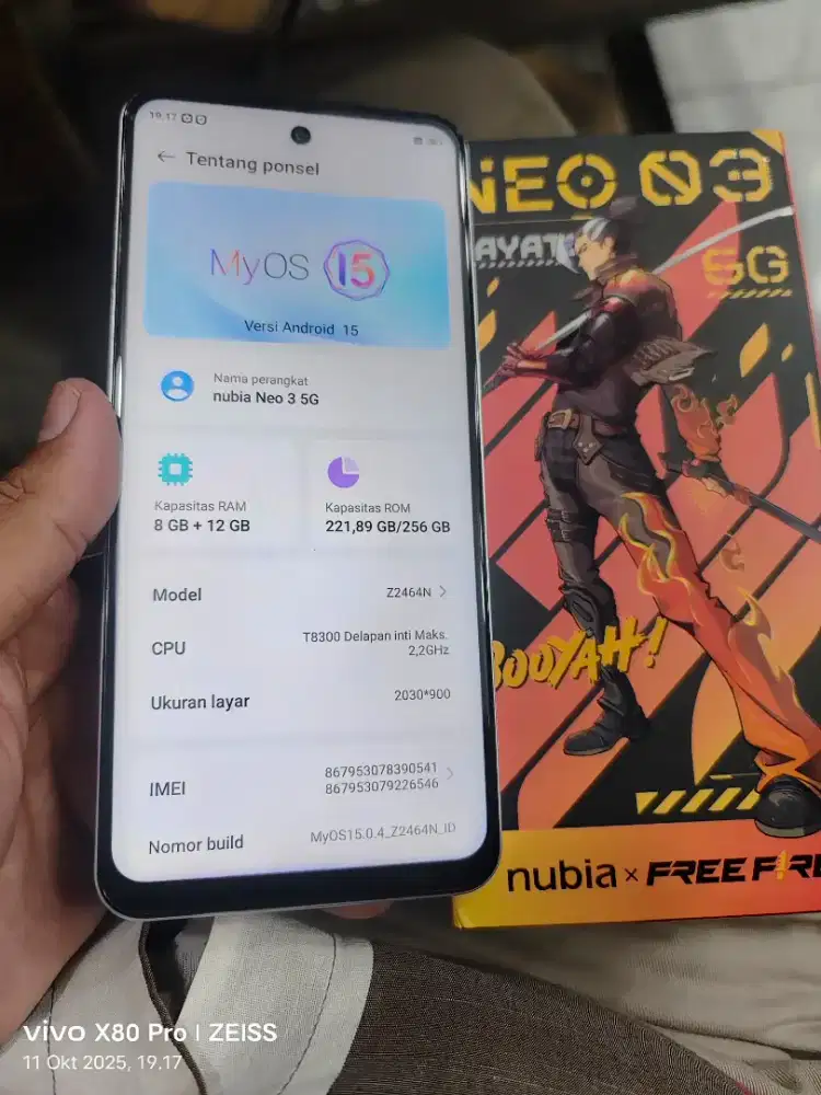 Nubia Neo 3 8+4/256 5G like new msoh grnsi pjng bs tker tmanb