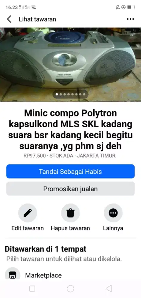 Audio compo Polytron capsul kond bgs MLS hrg terjangkau se lg ada cpt
