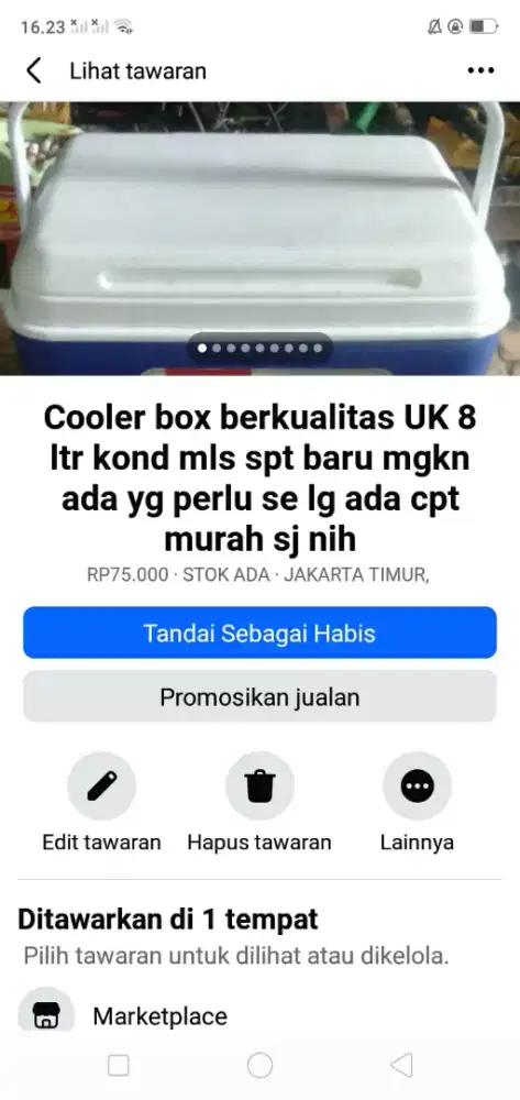 Cooler box serba guna UK 8 liter kond spt baru se lg ada cpt murah sj