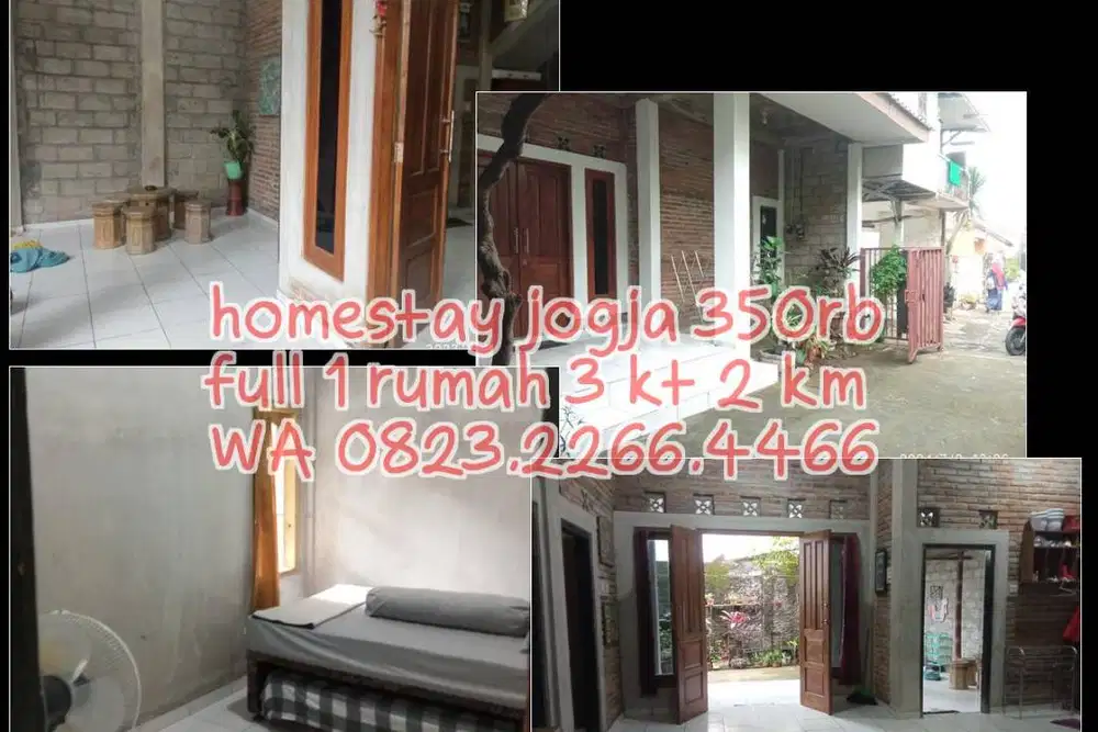 Family Homestay Murah Jogja Bulanan Mingguan Harian Luas 2KT Murah Par
