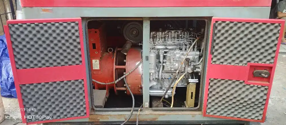 Jual jenset silent 20KW mesin ISUZU 4 silinder dinamo nya DENYO.
