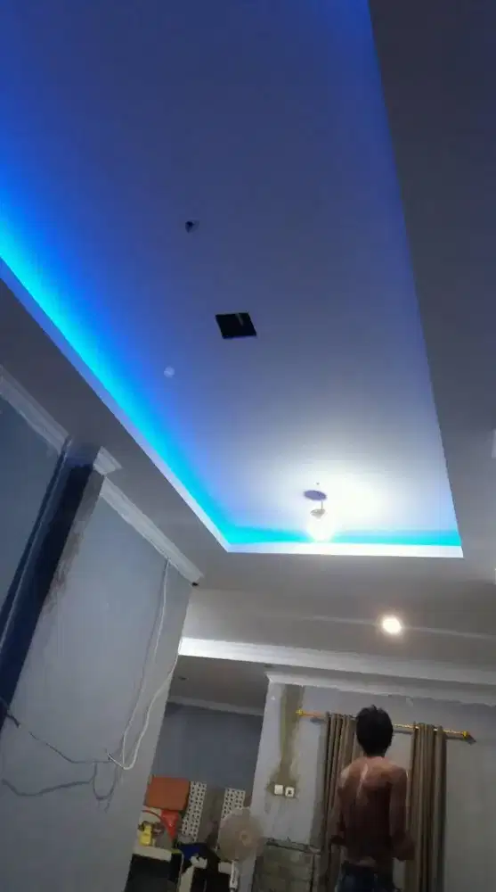 Plafon gypsum dan pengecatan