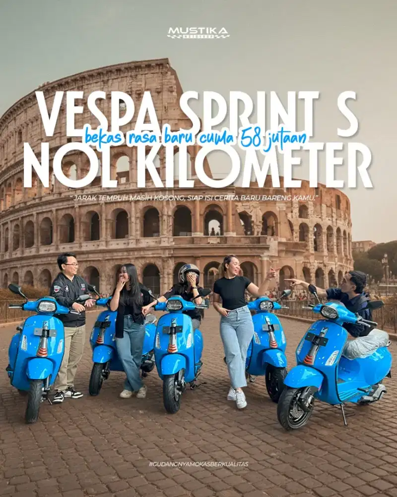 Brand New‼️Vespa Sprint S 2025, Kilometer Nol