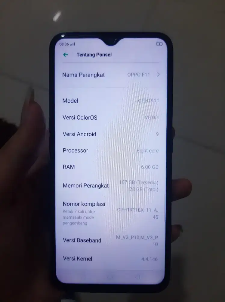 Jual Oppo F11 6/128 Normal Siap pake