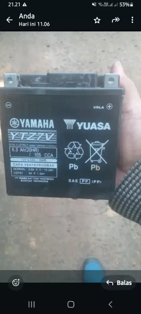 Jual accu yamaha yuasa