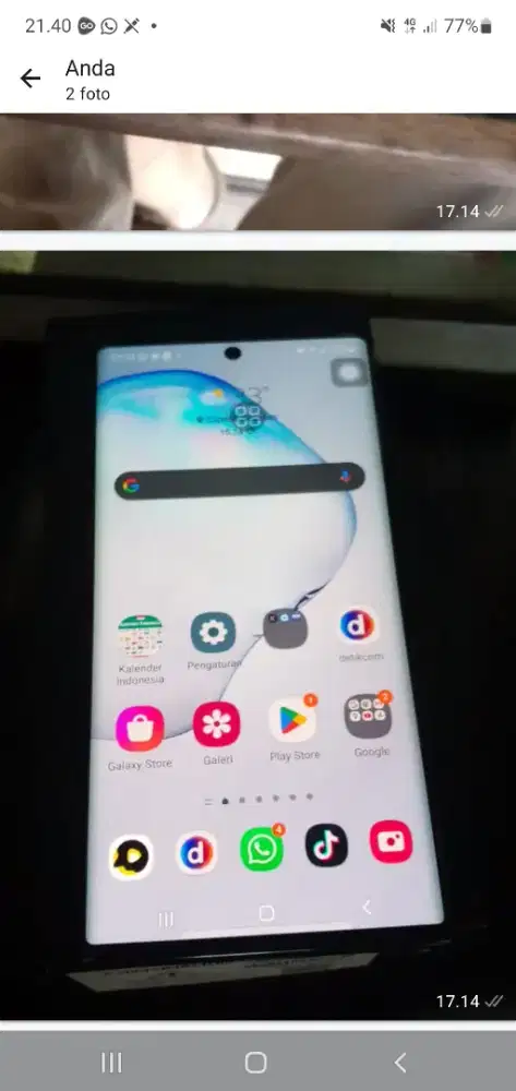 Jaul Samsung Galaxy Note 10 fullset no minus