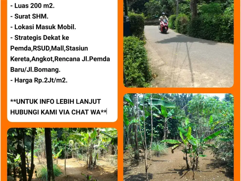 Tanah bagus rata 200m2 SHM strategis dekat stasiun Bojonggede -Bogor 4