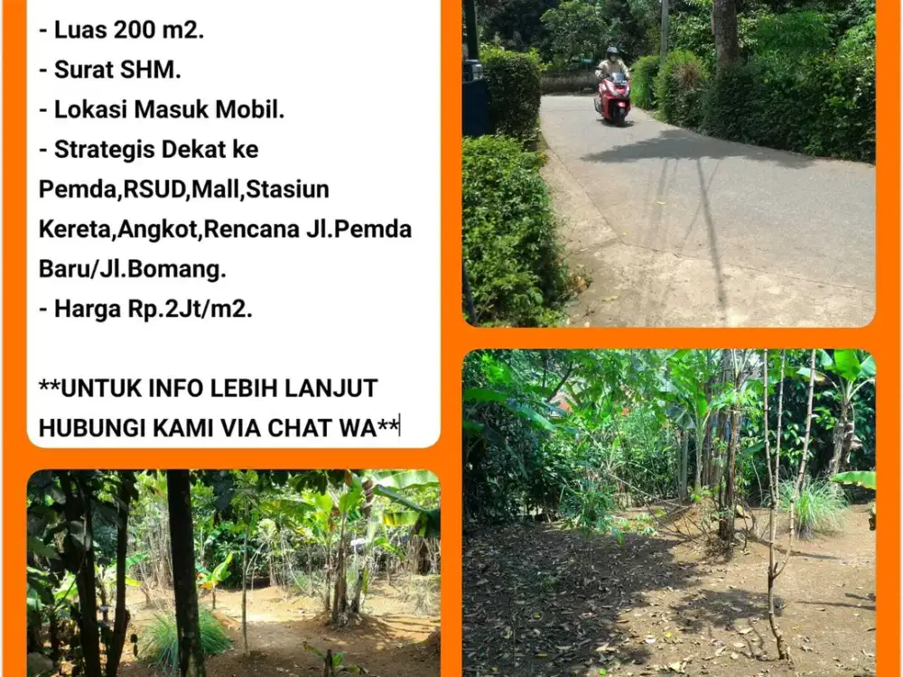 Tanah murah  strategis dkt stasiun SHM 200m2 di Bojonggede-Bogor 06