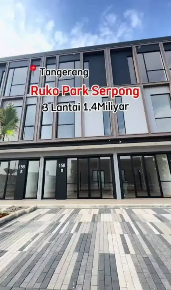 Dijual ruko baru 3Lantai Boulevard Park Serpong 5mnt ke gading serpong
