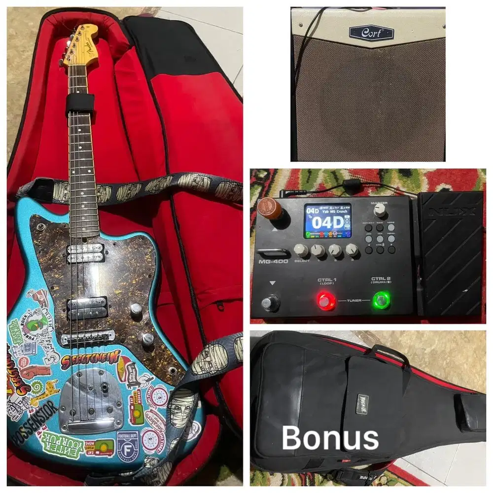 Gitar Fender Jazz master sepaket