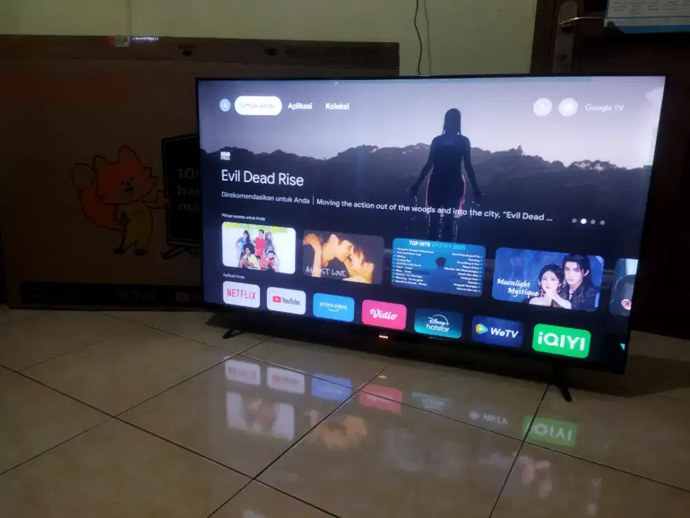 Android Google tv 55 like new garansi panjang bisa tukar tambah