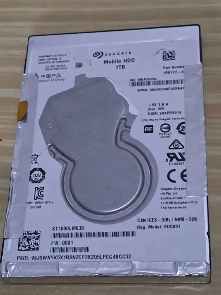 Hardisk laptop 1tb slim merk seagate sentinel 100/100 cabutan laptop