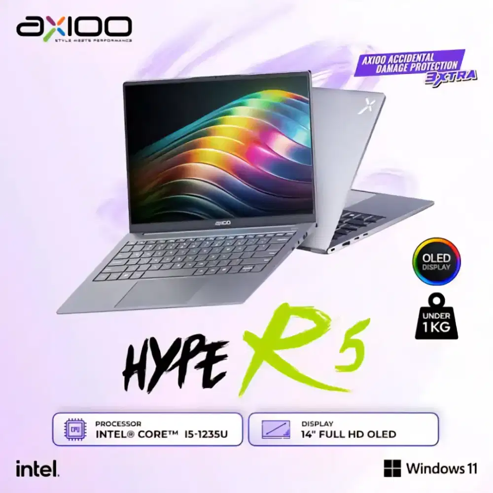 Laptop Axioo R5 OLED Core i5 Ter-RINGAN Baru Resmi