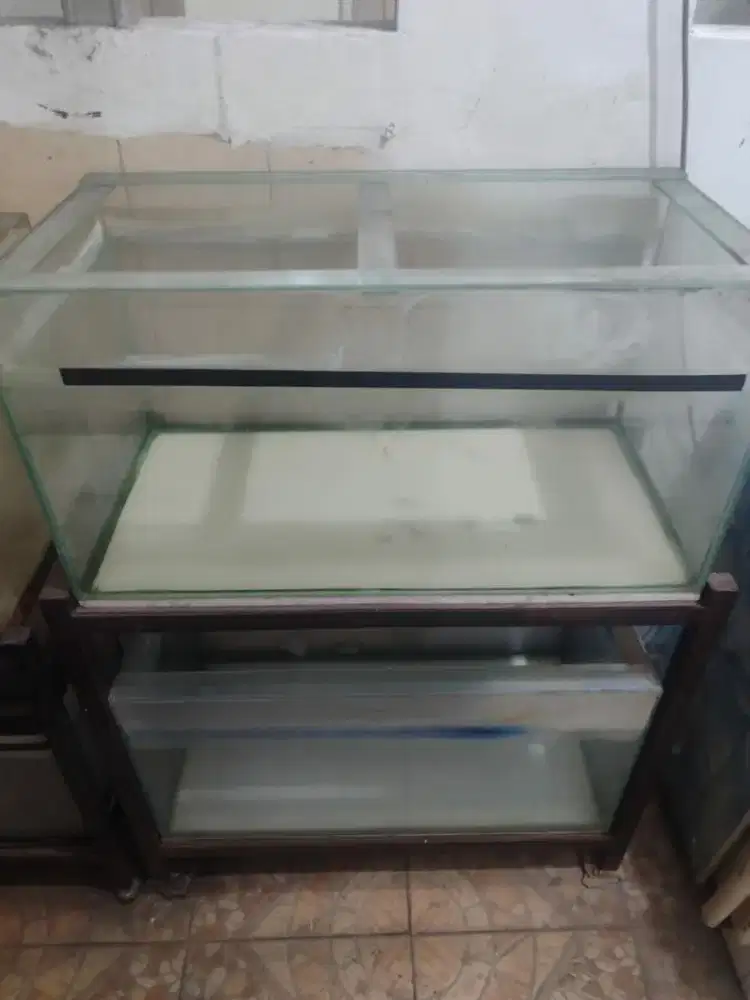 Akuarium ikan ukuran 80*40*40 + rak