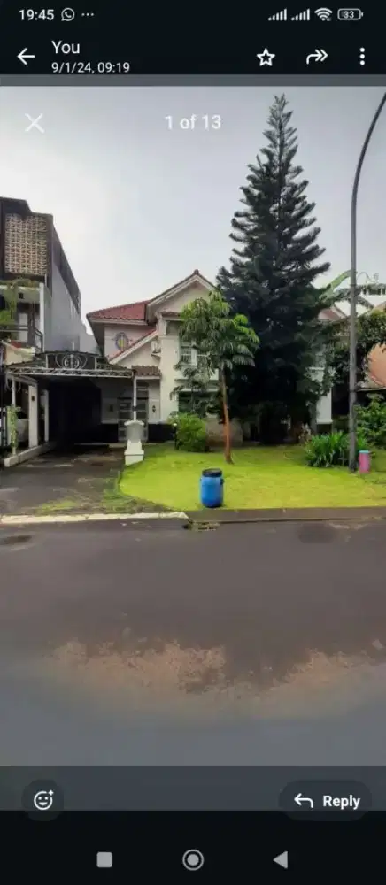 Jual rumah model klasik yang mewah siap huni di Kota Wisata Cibubur