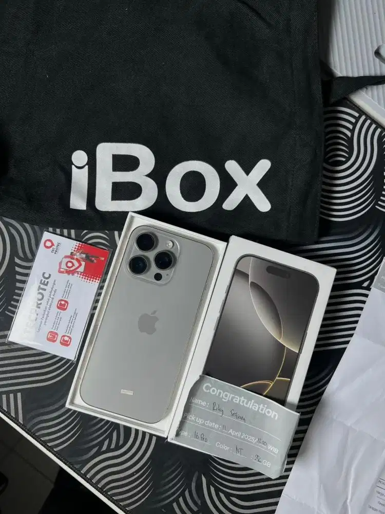 DI JUAL IPHONE 16 PRO 256GB IBOX NATURAL TITANIUm