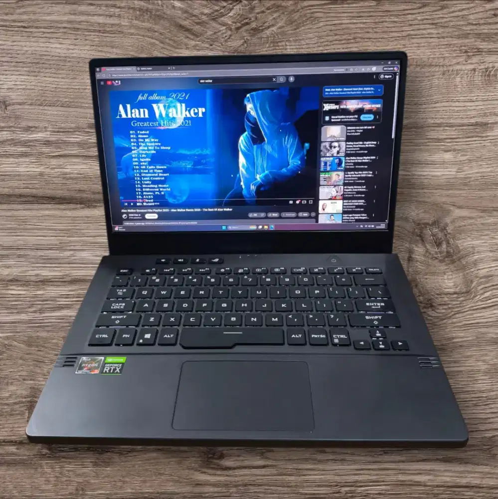 Laptop Asus zhyvirus g14 animatrix ryzen 9 alanwalker