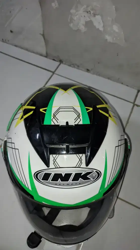HELM FULLFACE INK CL-MAX SERI 3 YELLOW/GREEN/WHITE