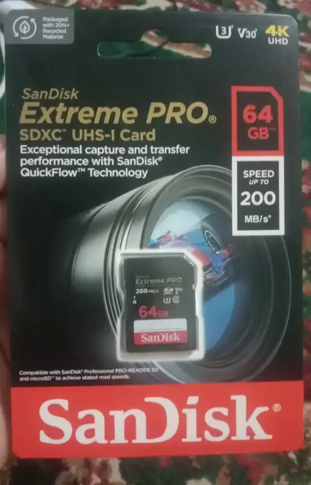 SD CARD CAMERA SANDISK EXTREAM 64GB