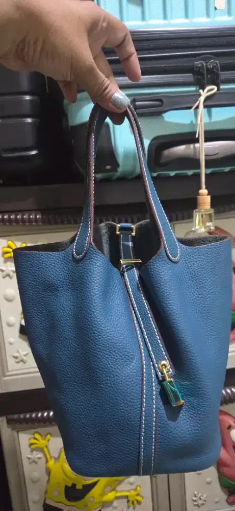 Jual tas biru toska