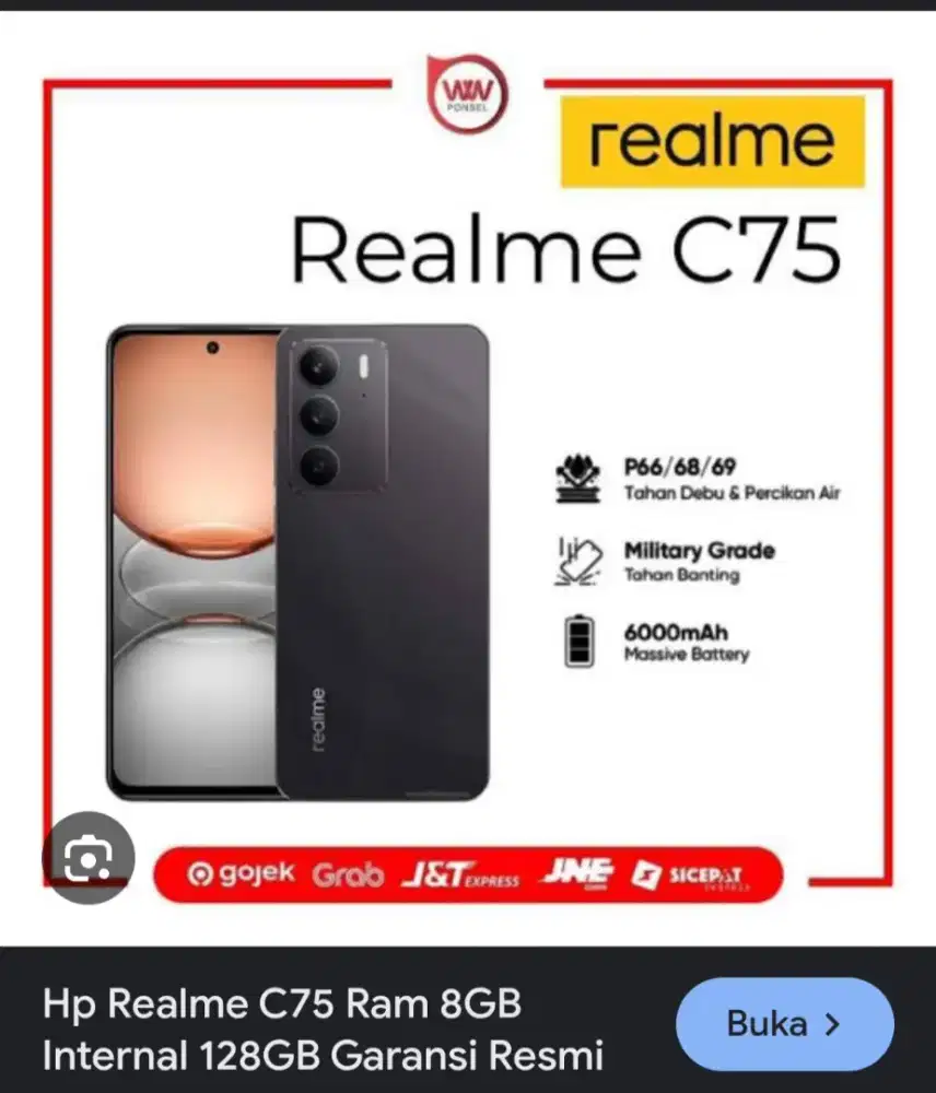 Hp Realme c75 second