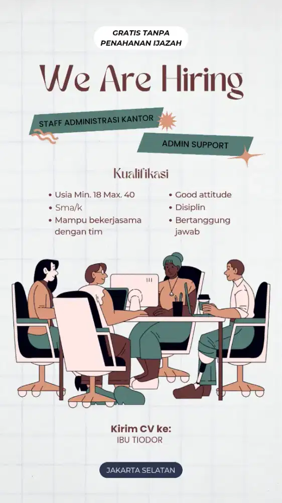 LOWONGAN PEKERJAAN STAFF ADMINISTRASI KANTOR