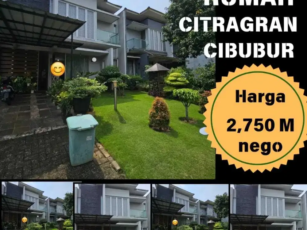 Jual Rumah Cantik Siap Huni 2,750 M Nego Dalam Cluster Favorite. Citragran Cibubur.