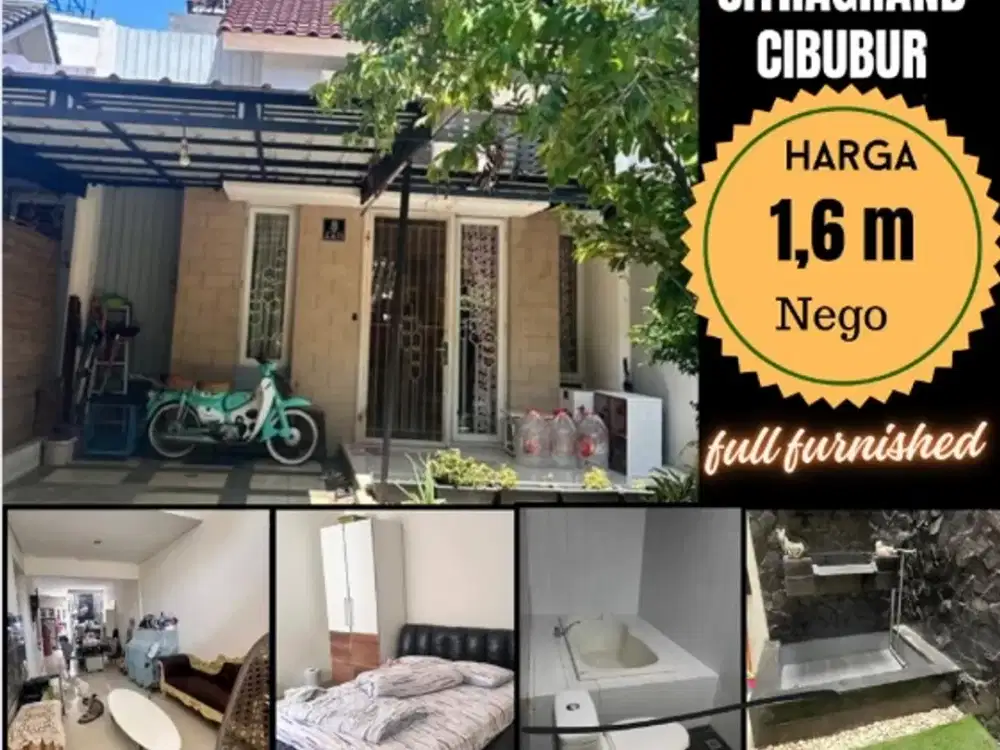 Jual Cepat Rumah Cantik Siap Huni 1,6 M Nego. CitraGran Cibubur.