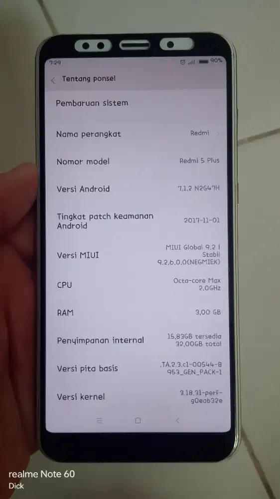 Redmi 5 plus 3/32