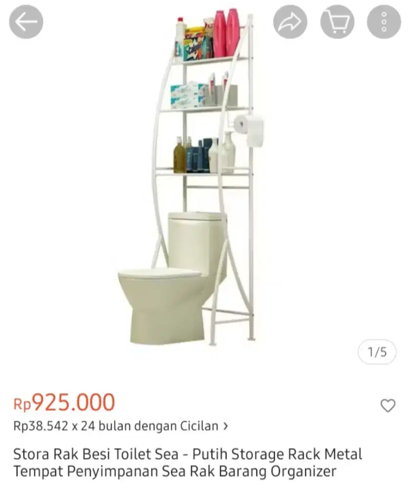 Rak toilet dan tempat tisu