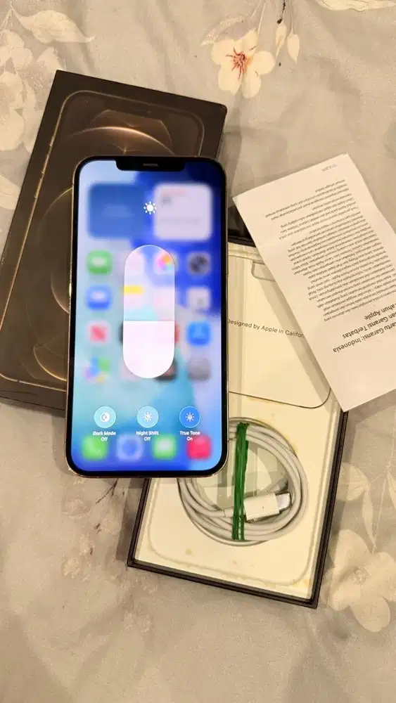 Dijual Iphone 12 Promax 128GB Gold Resmi Ibox Mulus Lengkap