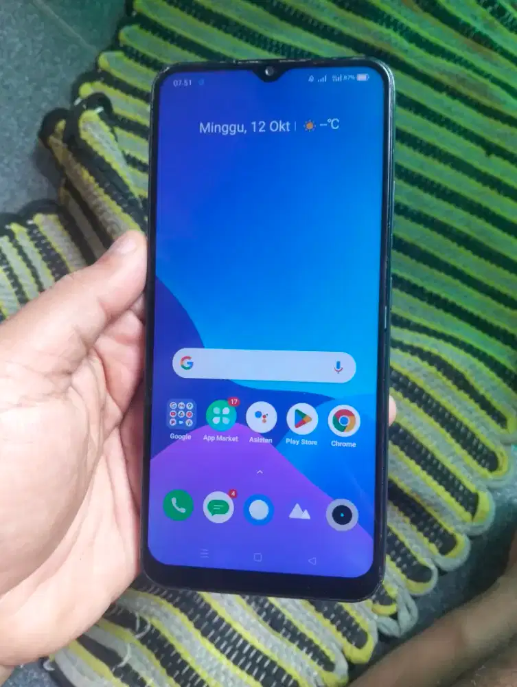 Realme C15 ram 4/64 Snapdragon normal batre awet 6000 mah hp charger