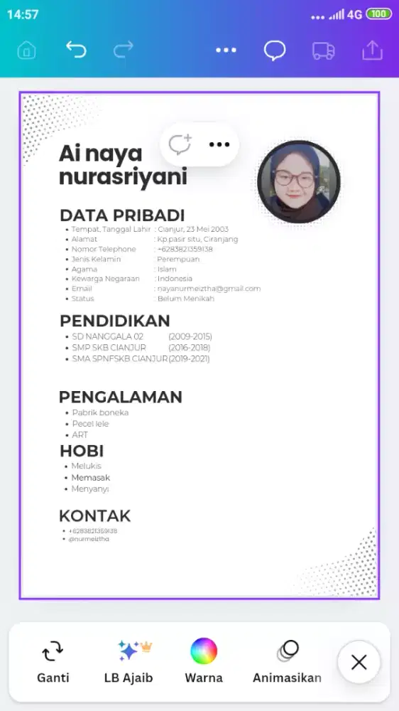 Cari kerjaan untuk saya