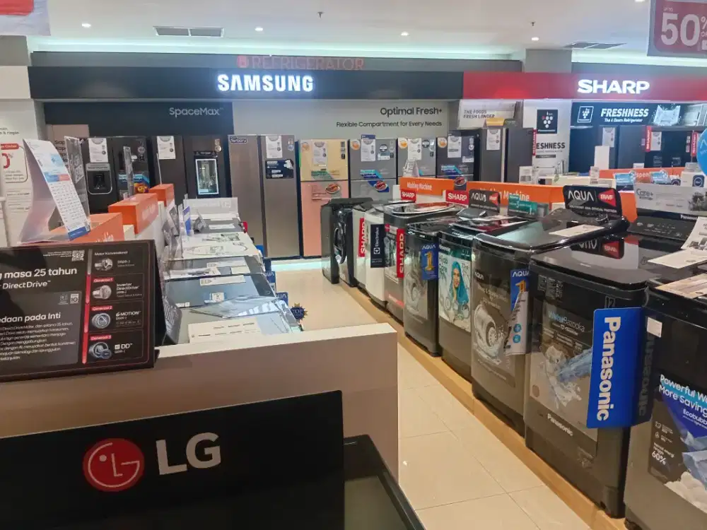 Elektronik kulkas, mesin cuci, Led Tv,  AC dll