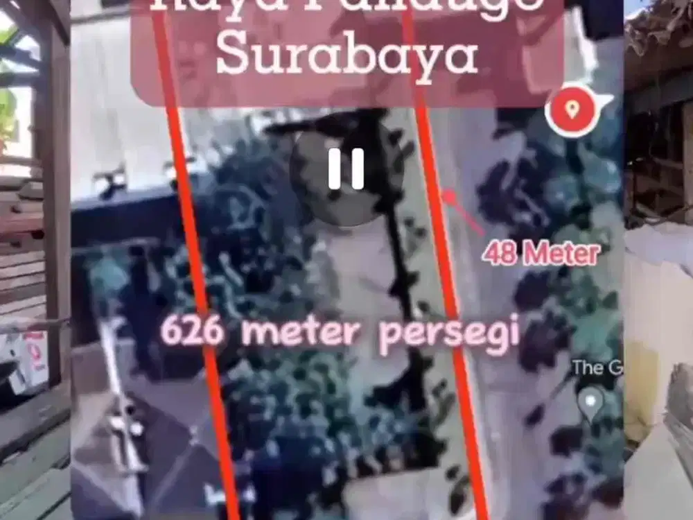 Dijual tanah bonus bangunan 2 lantai di Raya Pandugo cocok untuk usaha lokasi rame