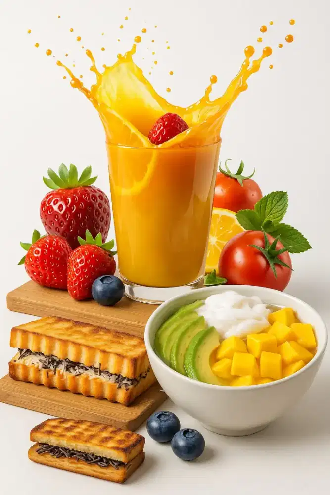 Roti Bakar,Jus,Es teler